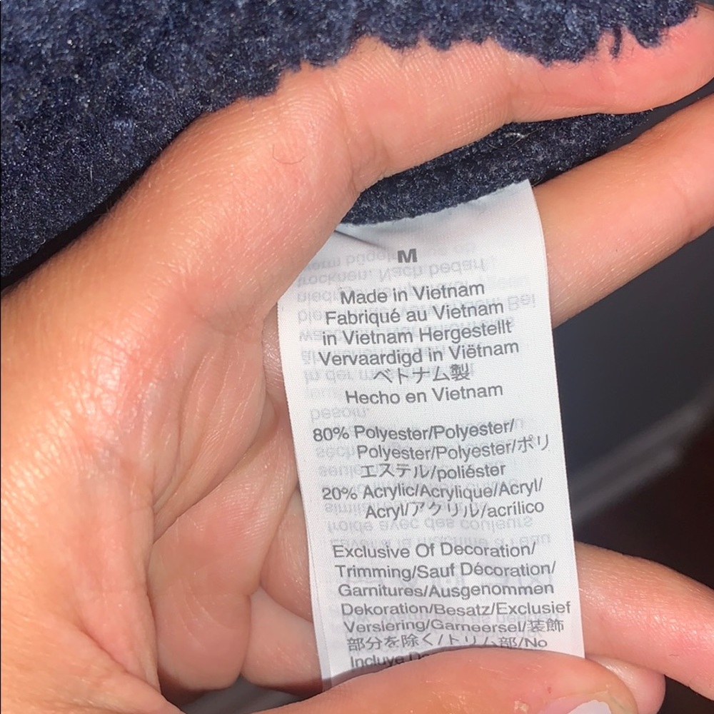 J. Crew Navy Sherpa Pullover - Picture 5 of 6